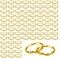 TOAOB 150pcs Anneau Double Jonction en Metal Anneau Ouvert Split Jump Ring Connecteur Chaine Links 10mm Or pour Port Clés Collier Bracelet Boucles d'Oreilles Artisanat Fabrication de Bijoux