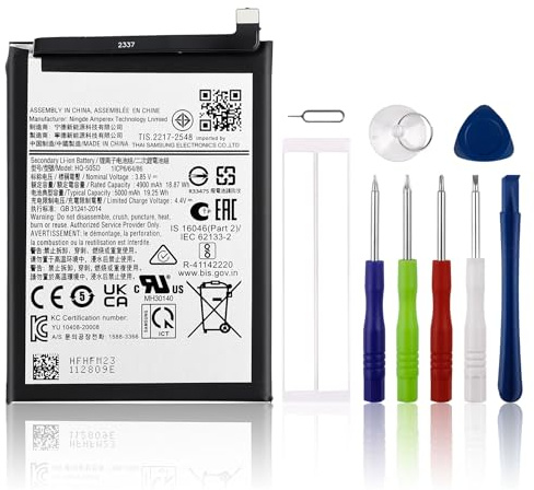 SwarKing Rechargeable 0-Cycle Ersatz Akku HQ-50SD Kompatibel mit SAM Galaxy A14 (4G) / A03 with Toolkit