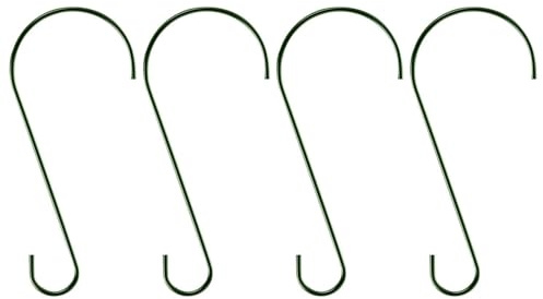 EPCDBBRT 4 Pieces S-Shaped Metal Hooks, Multifunctional Hooks, Greenhouse Hooks, Bird Feeder Hooks, Metal Hooks For Gardens, Outdoor Hanging Hooks