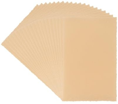 Ideen mit Herz Transparentpapier Aufleger | mit Büttenrand | 8 cm x 13 cm | 100 g/m² | 20 Blatt (gold)