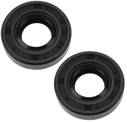 SG Store 2 Piezas de Repuesto de Sello de Aceite de Doble Labio TC 12 X 25 X 7 Mm Sello de Eje de Aceite NBR Adecuado para Automóviles Maquinaria Bombas Compresores