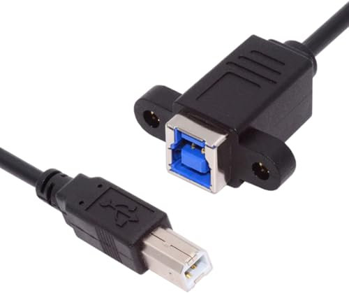 CY Cavo di prolunga Cord USB 3.0 tipo B femmina a USB 2.0 tipo B maschio 5 Gbps per dati fotocamera SSD disco 30 cm