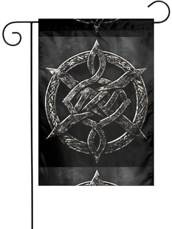 Wzywhj Symboles viking imprimés drapeau de jardin d'été double face décoration cour 30,5 x 45,7 cm
