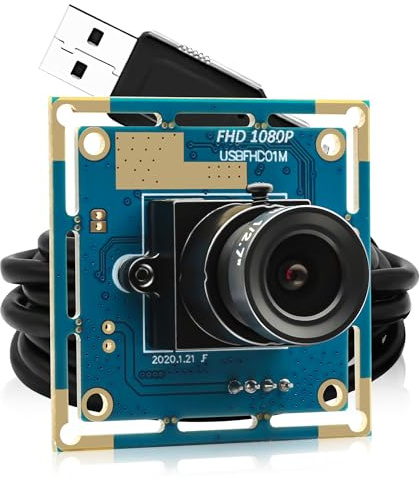 Magnolia 1080P USB Camera Module, 30/60/100fps High Speed Webcam | Low Light Industrial Lightburn Camera Board, Plug and Play for 3D Printer Robot Machine Vision