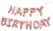 Happy Birthday Banner Balloon Bunting Rose Gold 16 Inch Letters Foil