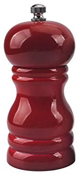 Molinillo de pimienta de madera duradero manual de pimienta picadora conveniente molino de pimienta herramienta de cocina rojo