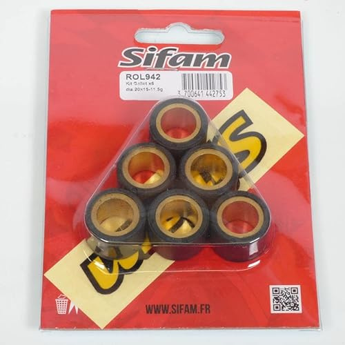 Galet rouleau de variateur Sifam compatible avec Scooter Honda 125 Fes S-Wing 2007 à 2014 20x15 11.5Grs