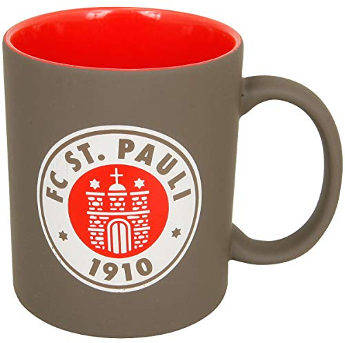 FC St. Pauli Kaffeebecher Logo Braun-Rot