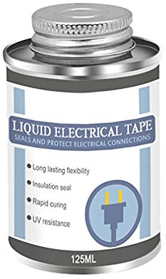 Audinpu Liquid Insulating Rubber Coat, Liquid Insulation Glue Electrical Sealing Tape Waterproof Data Cable Repair Paste Insulating Coating (Black)