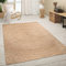 Paco Home Teppich Wohnzimmer Naturfaser Handgearbeitet Jute Meliert Modernes Muster Boho Stil, Grösse:80x150 cm, Farbe:Natur