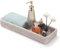 Vassoi Rattan da Bagno Cestini Portaoggetti Rettangolare per Riporre Asciugamani, Decorativi (Bianca 41.5 x 15.5 x 5cm)