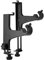 PurLing Lot de 2 supports pour tringle à rideaux sans perçage - Fixation Réglables sur coffre de volet roulant de 14 à 24 cm - Tringles à rideaux Ø20-28mm - Marque française - en Métal (Noir)