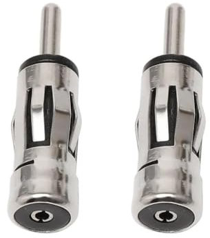 HiAoey ISO to DIN Plug Pin Adapter, Car Aerial Antenna Adapter Connector for Vehicle Car Audio Radio Head Unit Stereo Receiver, 2 Pack