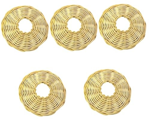 Garneck 5st Lampenschirm Lüfter Lampenschirm Aus Seegras Outdoor- Kleine Lampen Für Schlafzimmer Stehlampe Lampendekor Lampenabdeckung Aus Rattan Salon Rustikal Weiße Rebe