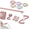Pilates Bar, Pilates -Set mit 5 einstellbaren Widerstandsbändern Elastic Essentials Kit für die Fitness zu Hause, das Dehnen, zum Dehnen, zum Krafttraining
