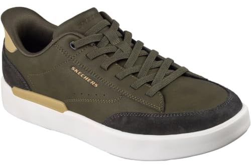 Skechers Herren VERLOMA Radical Trainer, Olive Synthetic/Suede, 42 EU