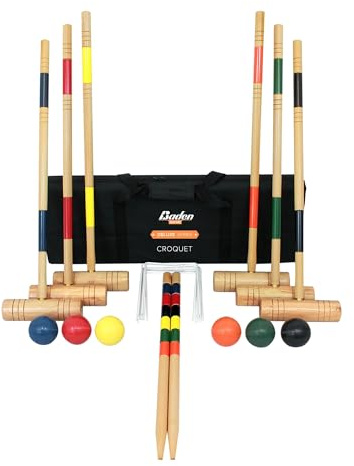 Baden Deluxe Series Croquet Set 29 inch mallets