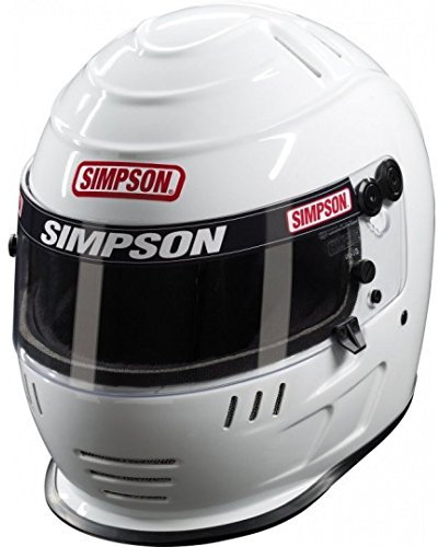 Simpson 4707121 Speedway Shark Helm, weiß