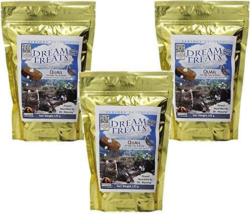 Wysong Dream Treats Quail- For Dogs/Cats/Ferrets - Raw Food - 4.9 Ounce Bag