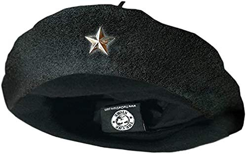 Che Guevara Store Barett Black Original Barett Silver Star, Schwarz, Medium