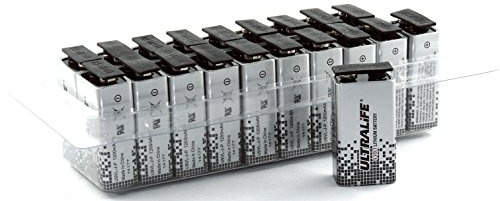 Vitamed Matthias Quinger Ultralife Lithium Batterie (9 Volt, E-Block, U9VL, U9VL-J-P, 1200mAh) in 20iger Box