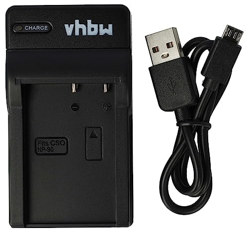 vhbw Chargeur USB de Batterie Compatible avec Casio NP-90 Batterie Appareil Photo Digital, DSLR, Action cam