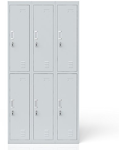 Schließfachschrank Spind Wertfach Metall Schrank Metallspind Umkleideschrank 6 Fächer