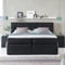 3F FURNITURE FOR FRIENDS Boxspringbett Bea 180x200 cm Schwarz Härtegrad H3 | 7-Zonen Taschenfederkern Matratze + Visco Topper