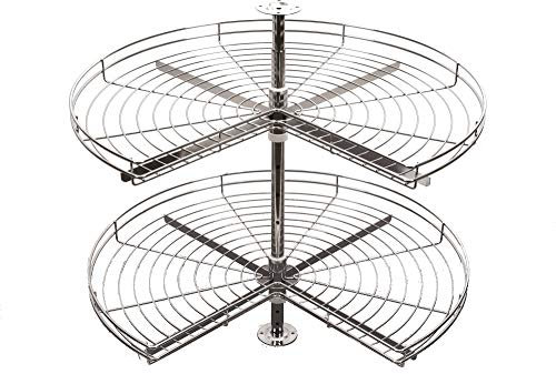 REJS THREE QUARTER KITCHEN CABINET 270 DEGREE CORNER CAROUSEL (Ø600, CHROME)