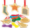 Kit per decorazioni natalizie in legno a punto croce Baker Ross (confezione da 6)- Ideale per progetti artistici per bambini, regali, ricordi e altro.