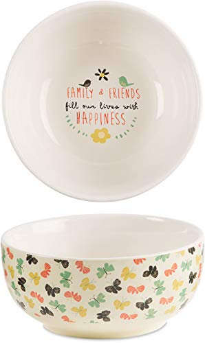 Bloom by Amylee Weeks 74106 Family & Friends Fill Our Lives with Happiness Keramikschale, mehrfarbig