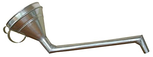 SAMOA Winkeltrichter WTW 180 (ø 180 mm, Trichter aus Weißblech, 45 cm starrer Winkelauslauf, festes Messingsieb) 30320