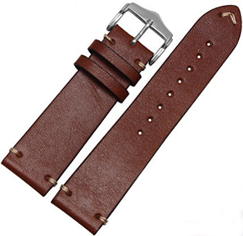 Richie strap Klassisches Vintage-Lederarmband für Omega oder Rolex 5513 1675 6542 1680 1803 Submariner GMT, braun, 20 mm, Riemen, Retro