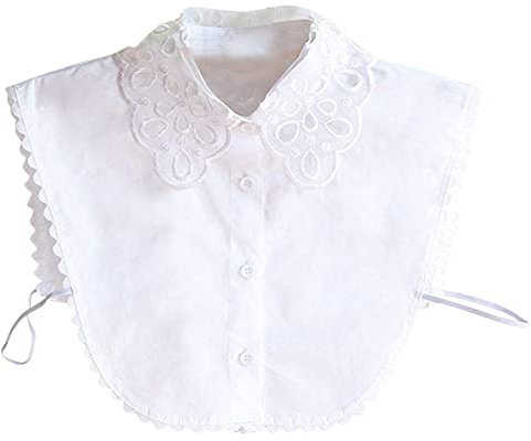 Hocaies Faux Col Chemise Femme Col Blanc Amovible Femme Chemises Faux Collier Détachable Faux Col Blanc pour Femmes Filles pour Chemisiers Chandails Robes