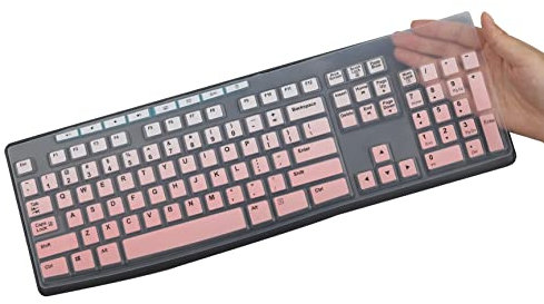 MUBUY Tastaturabdeckung für Logitech MK295 MK275 MK270 kabellose Tastatur, Logitech K200 K260 K270 MK200 MK260 Tastatur (nicht für andere Modelle), GradualPink