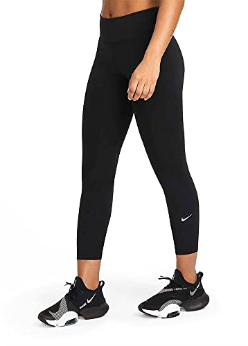 Nike Damen W ONE Tight MR Crop 2.0 Leggings, Black/(White), XS