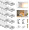 DazSpirit Aluminium LED Profil U-Form, 10Pcs 1M/3.3ft LED Aluminium Kanal mit Abdeckungen in Milchig-weiß Endkappen und Montageclips (keine LED Streifen)