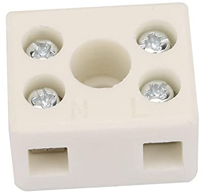 LANTRO JS 5Pezzi Morsetti Ceramica, Morsetti Elettrici, Connettori in Ceramica in Porcellana ad Alta Temperatura, 5 Fori a 2 Posizioni