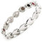 NITROLUBE N Magnetarmband Damen Gesundheit Energie Magnetarmband Ideal als Schmerzlinderung, Bei Arthritis & Karpaltunnelsyndrom (20.0 cm, Silber)