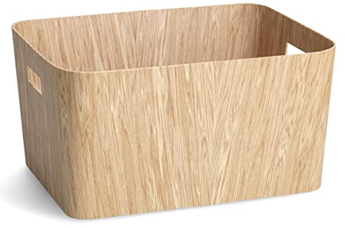 Zeller 14432 Aufbewahrungsbox Holz, Pappe, ca. 39,5 x 30,5 x 20,3 cm, Deko, Holz-Optik …