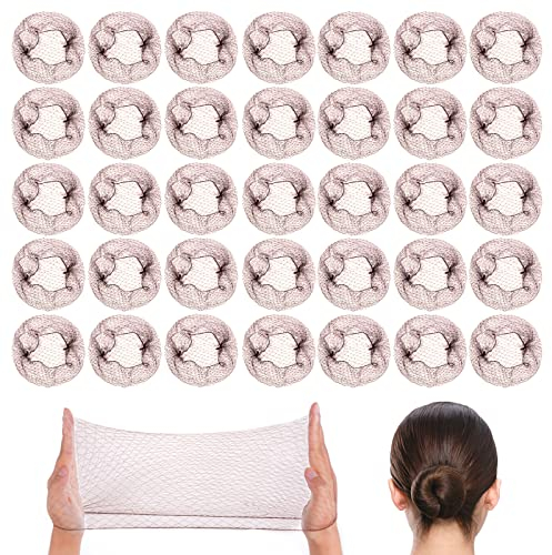 URAQT Haarnetze, 35 Stück Unsichtbare Elastisches Haarnetze, Dutt Haarnetz, Nylon Haarnetze für Frauen, Mädchen, Haarknoten Herstellung, Ballett Tänze