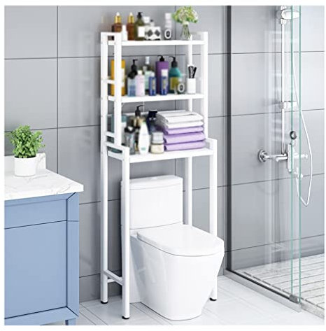 ZFHTAO Marcos de Almacenamiento de Lavadora para Sobre el Inodoro, Estante de Inodoro Retráctil de Almacenamiento Estante de Esquina de Almacenamiento Superior de Pie para Ahorrar Espacio, Fregaderos