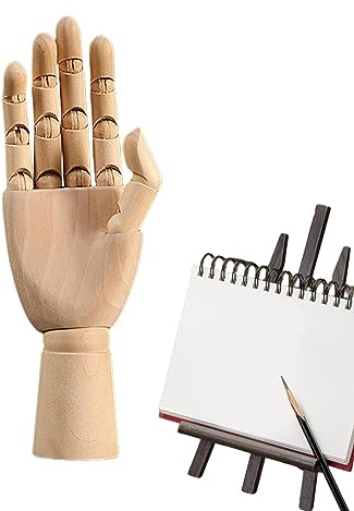 Nupaque Schaufensterpuppe aus Holz Handmodell Figuren | Holz Mannequin Hand Artist Model | Flexible Gelenke Künstlerpuppe Holzmodell zum Skizzieren & Malen