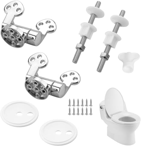 Attaches Charnière Abattant WC, Charnières De Siège De Toilette À Fermeture Douce, Kit Fixations Remplacement Des Charnières De Siège De Toilette En Alliage de zinc Pour Sièges De Toilette