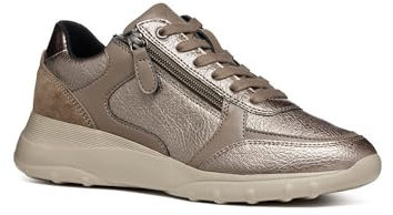 Geox Damen D ALLENIEE B Sneaker, Taupe, 38 EU