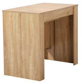 Cribel Tavolo Consolle Artic Allungabile in Nocciola| Da 50 a 300 cm | Tavolo da Pranzo Estensibile per 12 Persone | Elegante, Moderno e Salvaspazio