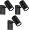 Glitzerlife Spotleuchte Schwarz Spotlight Innen - Wandstrahler mit Schalter 3ER Wandspots GU10 Wandmontage Nachtisschlampe Schwenkbar MAX. 40W Leseleuchte Leselampe Küchenlampe, Ohne Leuchtmittel