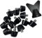 Simpls 12 Pezzi Puntali per Scarpe da Calcio Tacchetti da Calcio Professionali M5 Borchie di Ricambio con Chiave per Scarpe da Ginnastica Spikes 7mm