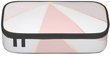 CMJSGG Roségold, geometrisch, Federmäppchen, Federmäppchen, großes Fassungsvermögen, Federmäppchen, Kosmetiktasche