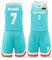 LAIFU Personalisierte Basketball Trikots, Atmungsaktive Trikots für Erwachsene, Geschenk für Erwachsene, Unisex, T-Shirt, Basketball Jersey, Hellblau, Türkis